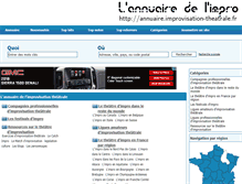 Tablet Screenshot of annuaire.improvisation-theatrale.fr